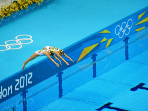 London Olympics Women's Duet Free Routine Synchronized Swimming