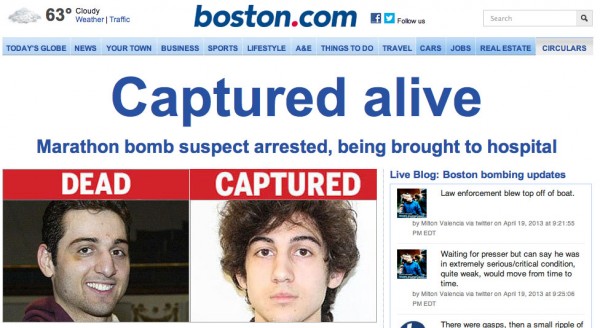 Boston.com Screenshot Captured Boston Marathon Bomber