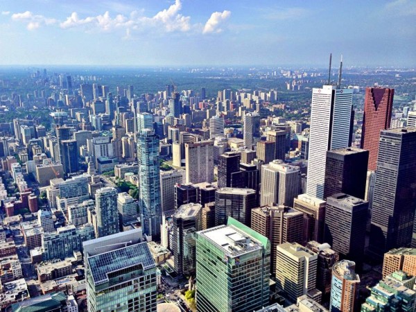 view from cn tower toronto