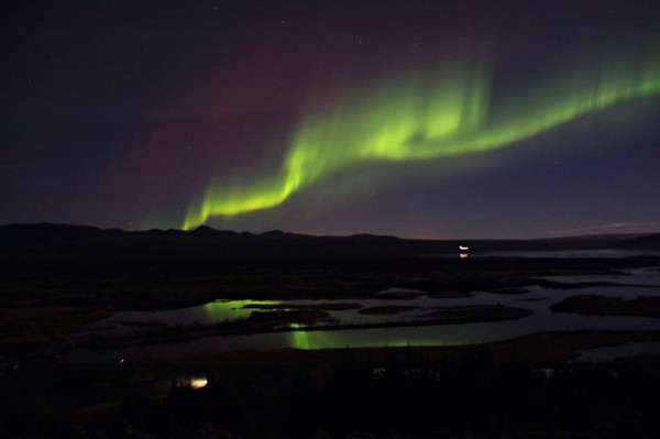 northern lights thingvellir iceland