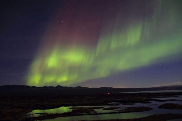 northern lights thingvellir iceland