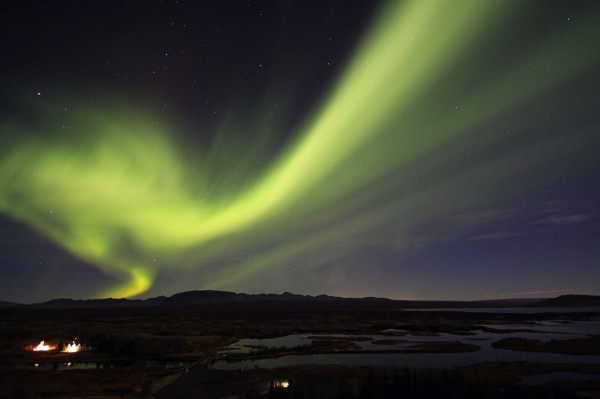 northern lights thingvellir iceland