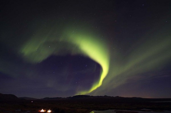 northern lights thingvellir iceland