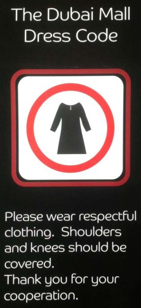 dubai mall dress code