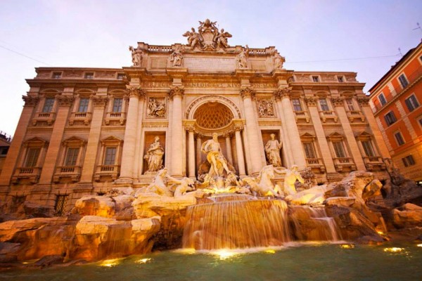 fontana di trevi trevi fountain rome italy night