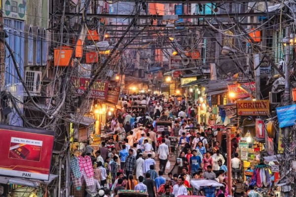 Chandi chowk market delhi india