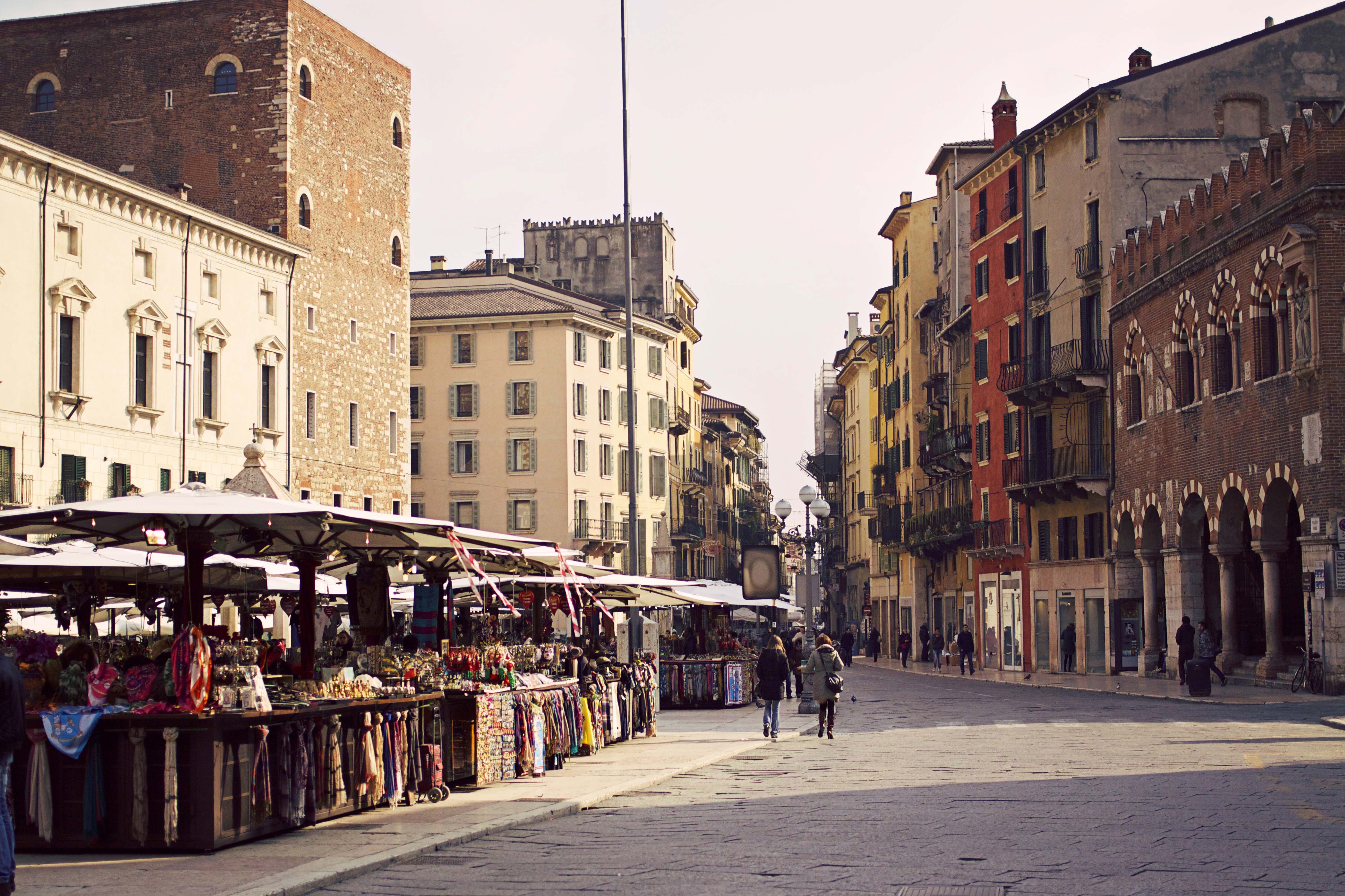 Verona, Italy square market