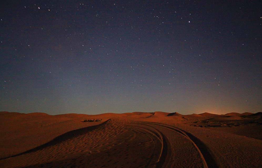 sahara desert morocco at night